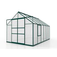 Gewächshausbausatz Meridian 2 9900 9,9 M2 Metall/kunststoff - Grün, Basics, Kunststoff/Metall (257/231,8/383cm)