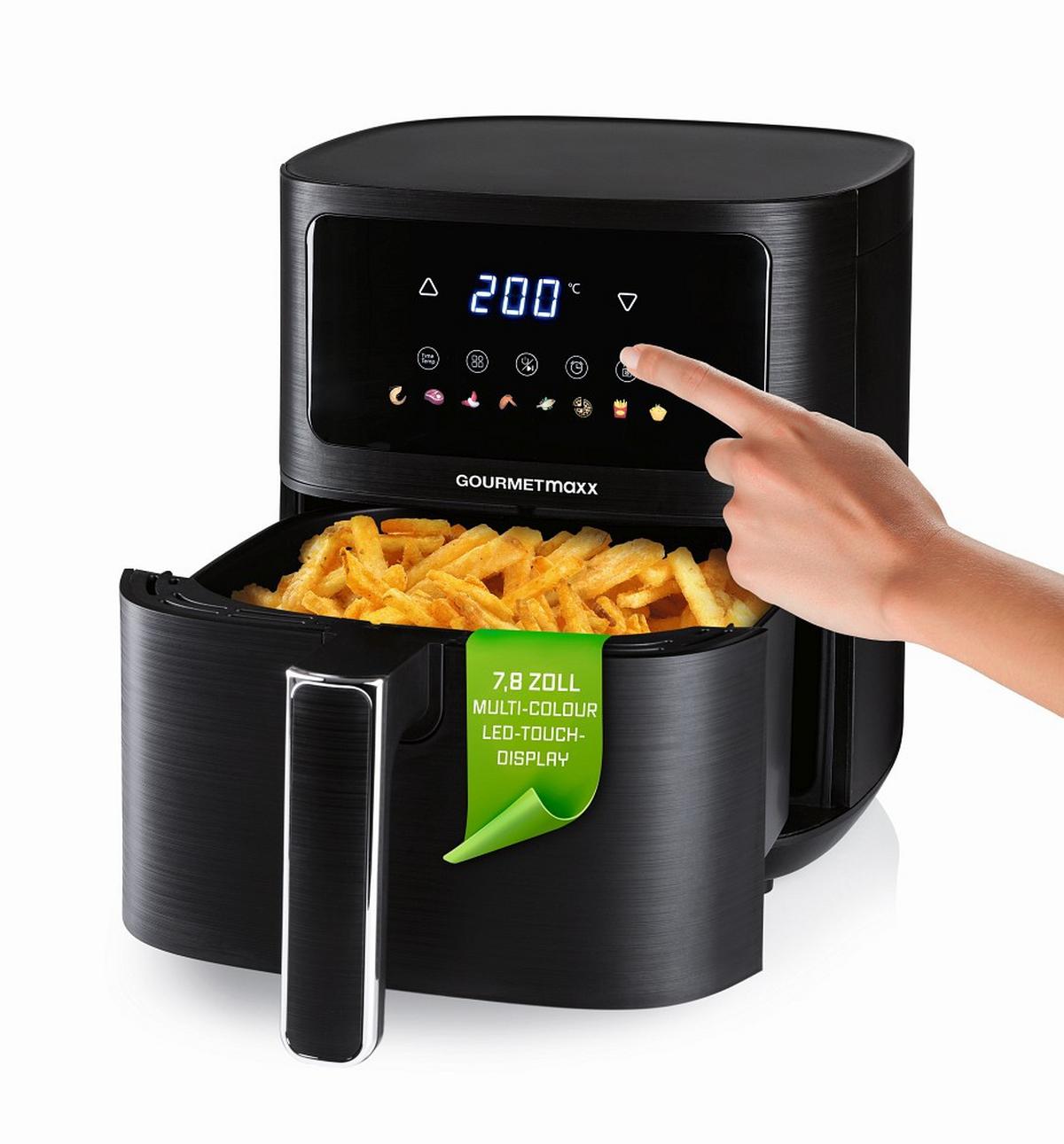 Heißluftfritteuse, Digital 16394 GOURMETMAXX HEIßLUFT-FR - Schwarz, Basics, Kunststoff (36/26/29,5cm) - GOURMETMAXX