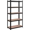 Schwerlastregal Schwarz B: 90 Cm - Schwarz, Basics, Holzwerkstoff/Metall (90/180/40cm)