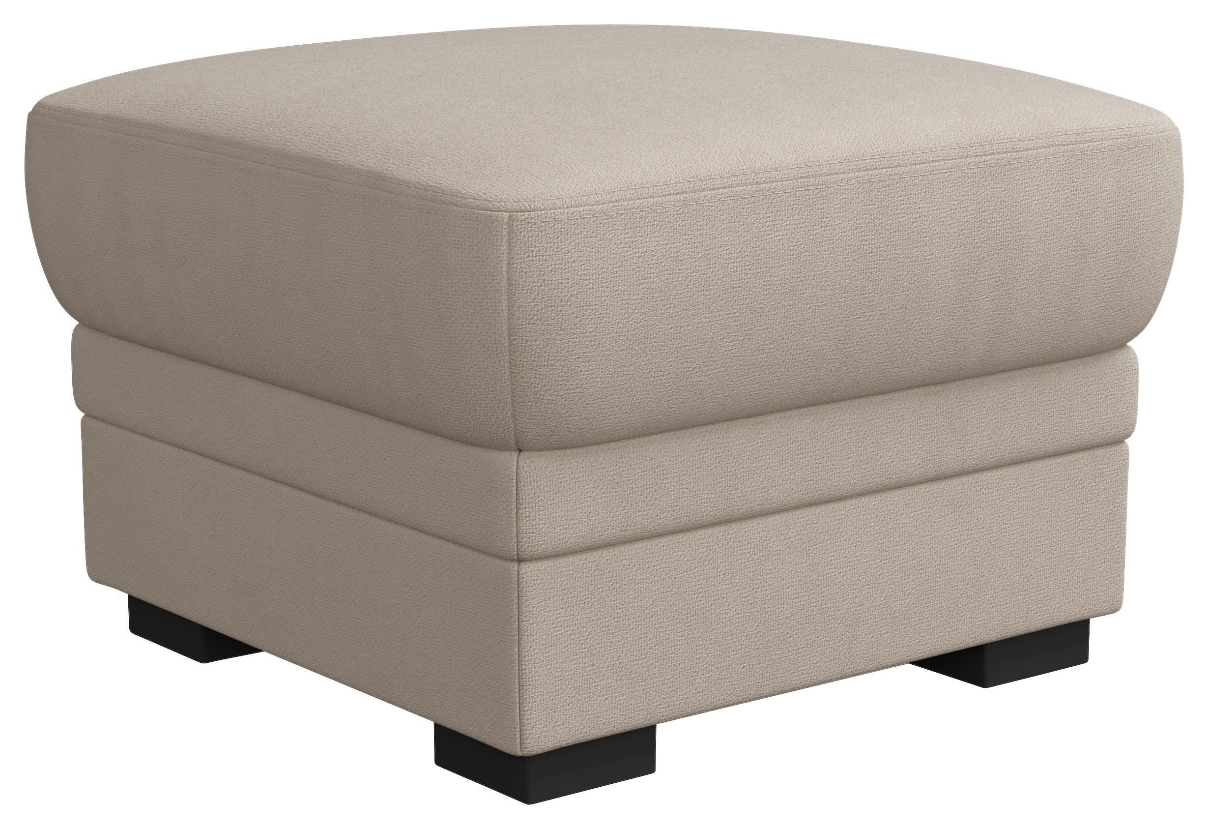 Hocker Marcus Beige B: 68 cm - Beige/Schwarz, Basics, Textil (68/45/68cm) - MID.YOU