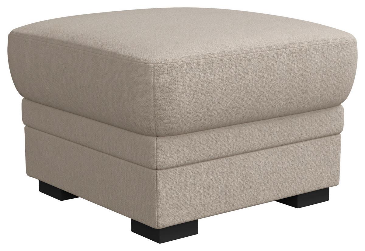 Hocker Marcus Beige B: 68 cm - Beige/Schwarz, Basics, Textil (68/45/68cm) - MID.YOU