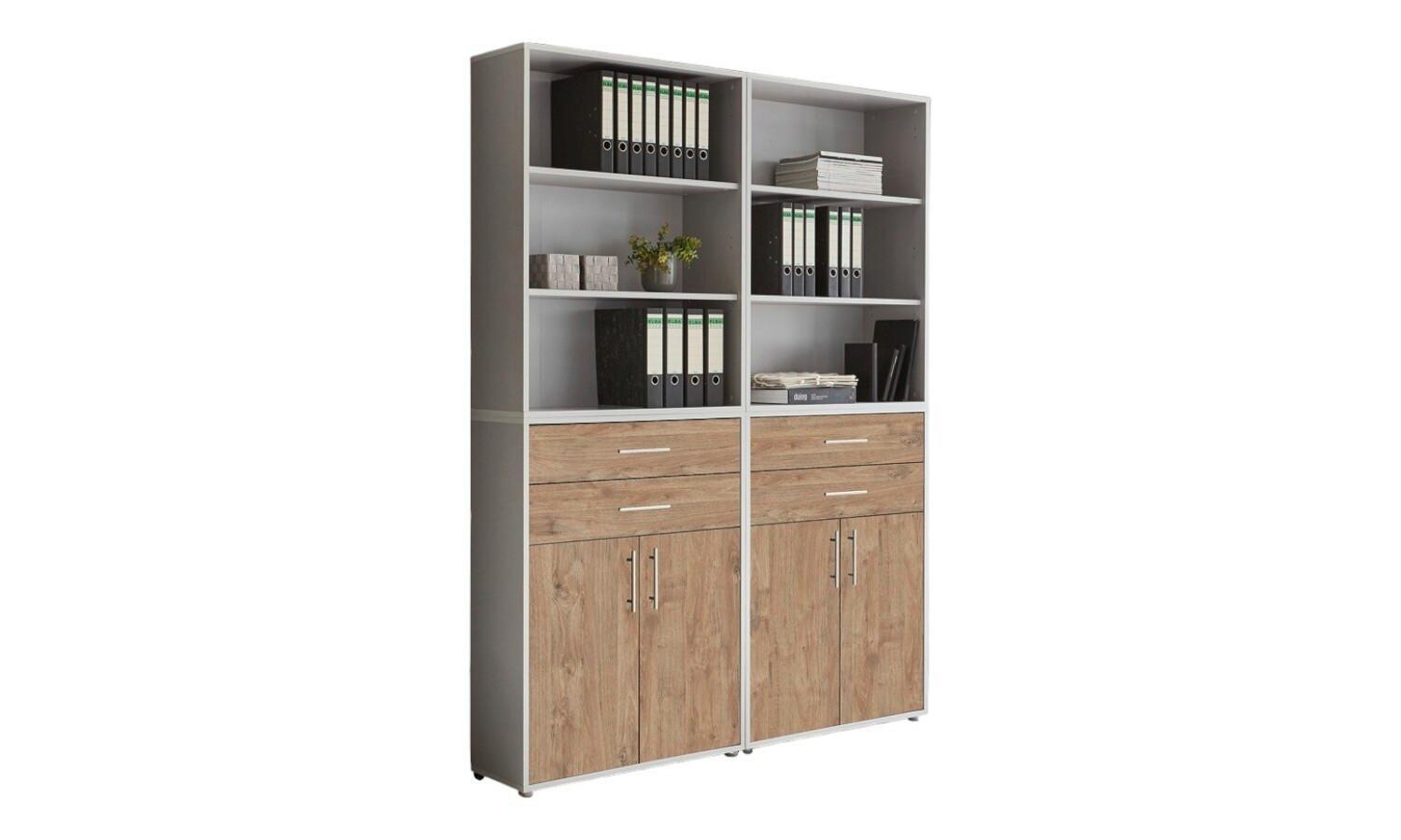 Aktenschrank Office Edition Grau/Eiche Dekor B: 168,8cm