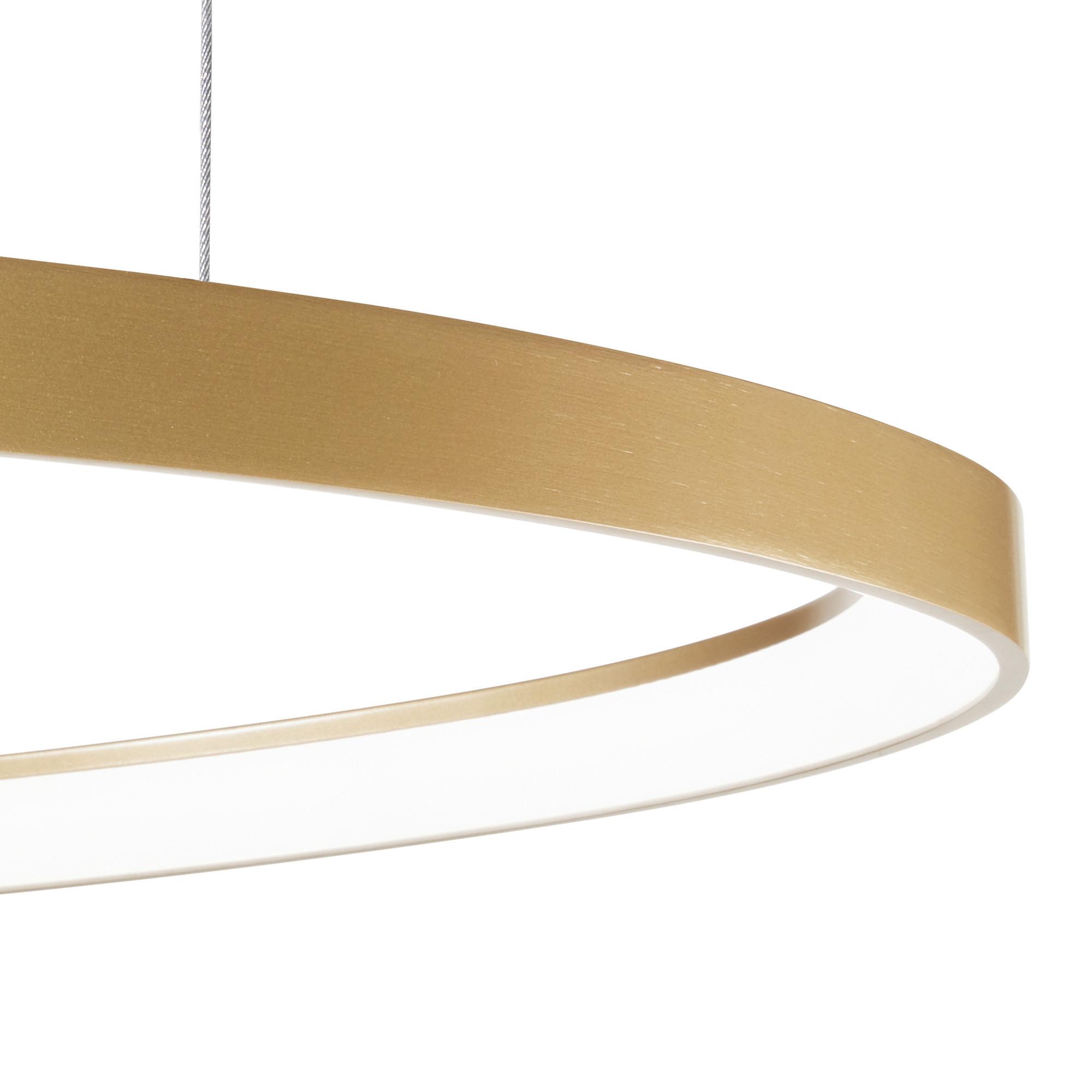 LED-Hängeleuchte Ottone Messingfarben D: 61 cm - Messingfarben, Design, Kunststoff/Metall (61/28,5/151,5cm) - Ideal Lux
