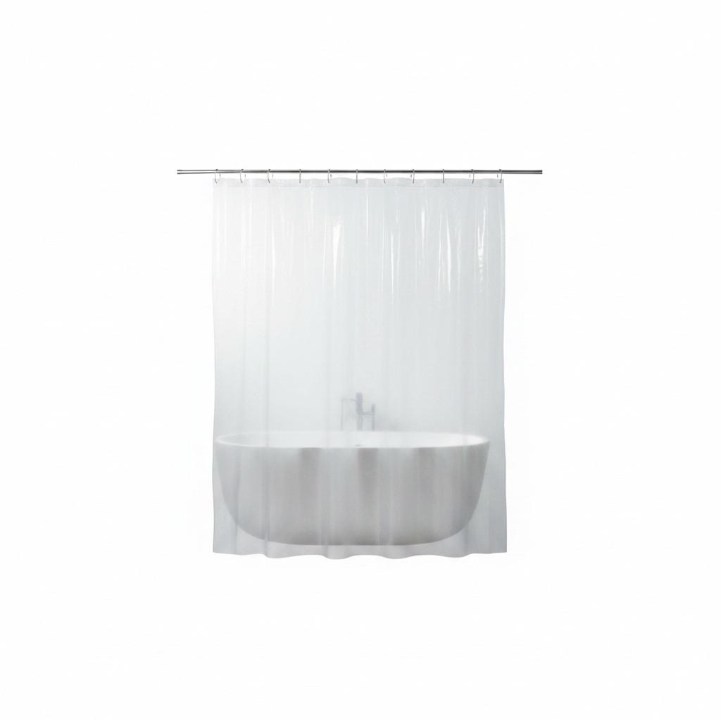 Duschvorhang Transparent 100% Polyester - Transparent, Basics, Textil (180/200cm) - Spirella