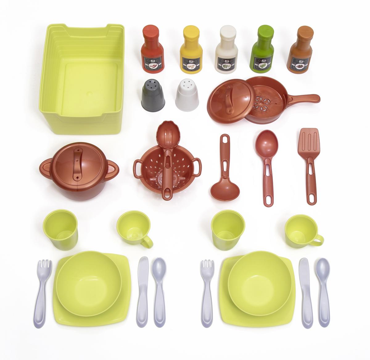 Spielküche Modernes Landhaus Kunststoff Ab 1,5 Jahre, Sound - Blau/Weiß, Basics, Kunststoff (76,2/121,9/27,9cm) - Ambia Garden