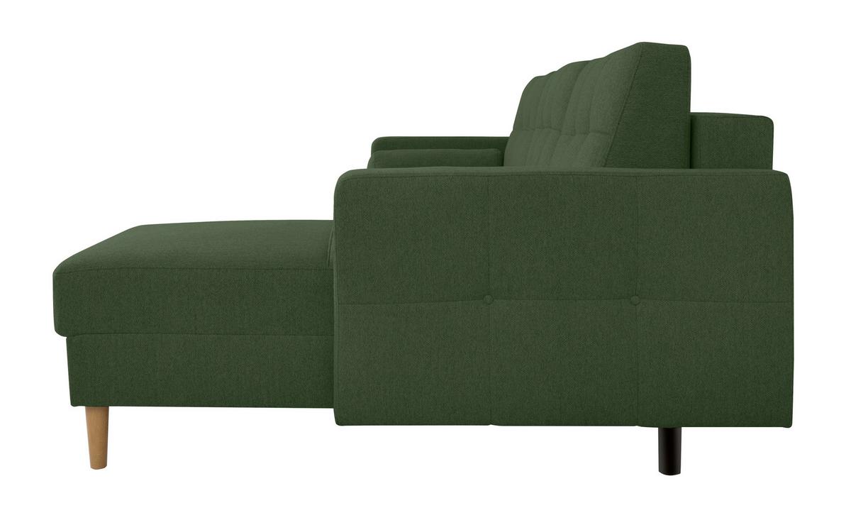 Ecksofa Noret, Grün S: 223x157 Cm - Buchefarben/Grün, Design, Textil (223/157cm) - MID.YOU