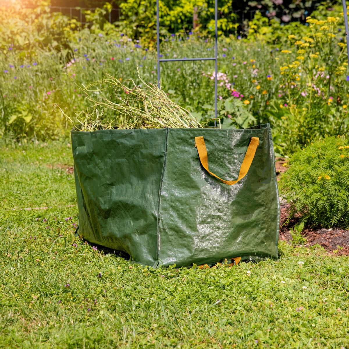 Gartenabfallsack 400 L Faltbar Kunststoff 75x75x70 cm Grün - Grün, Basics (400l)