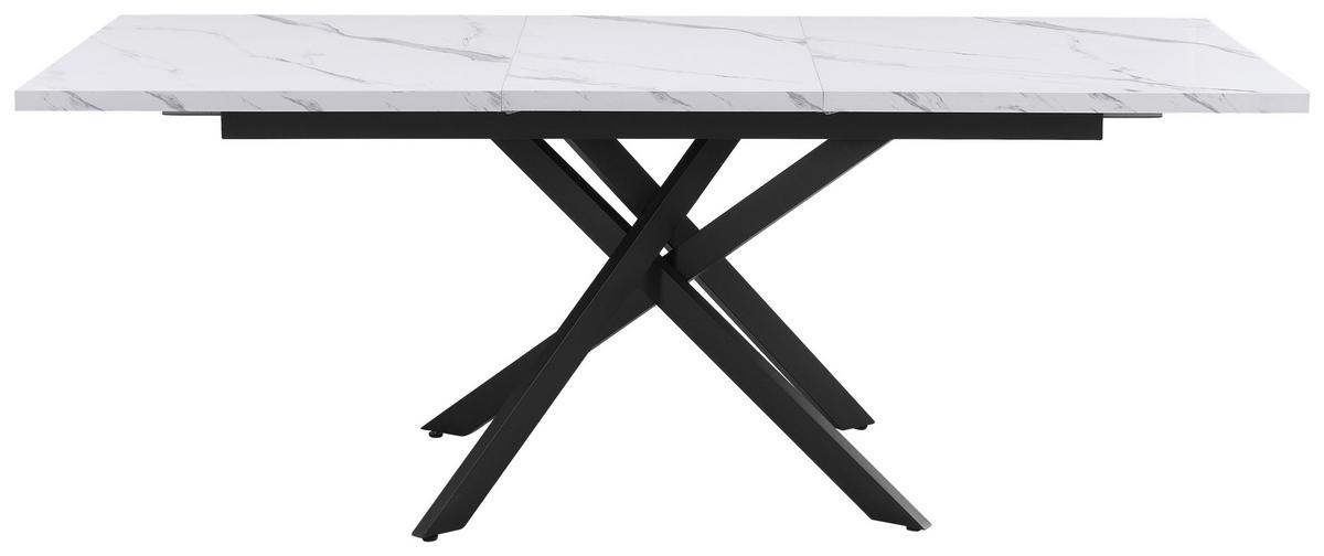 Kihúzható Asztal Erik - fekete/fehér, Lifestyle, faalapú anyag/fém (150-200/75/90cm) - Kenwood