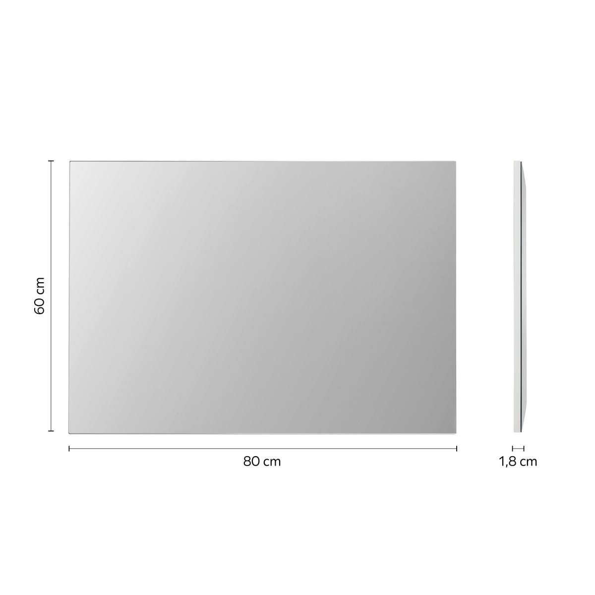 Zrcadlo LUCIANO šířka 80cm - šedá, Moderní, sklo (80/60/1,8cm) - Bessagi Home