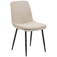 Stuhl Becca Beige B: 46 Cm - Beige/Schwarz, Design, Textil/Metall (46/85,5/55cm) - MID.YOU