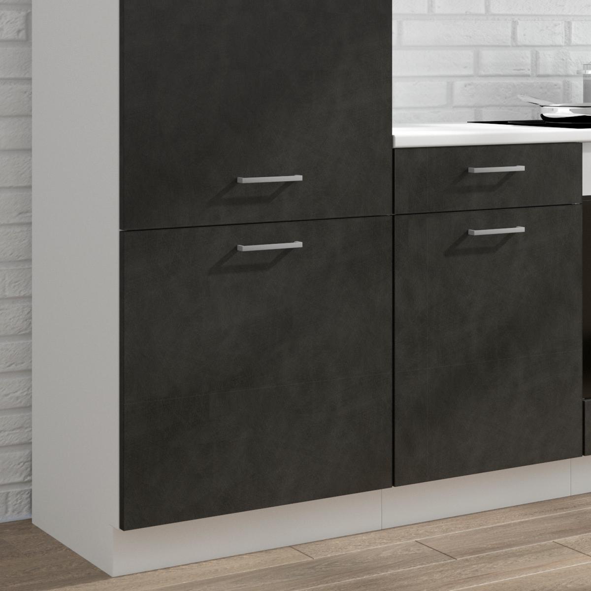 Konyhablokk Gépek Nélkül Promo 270 Cm - grafitszürke/fehér, Design, faalapú anyag (270cm) - P & B