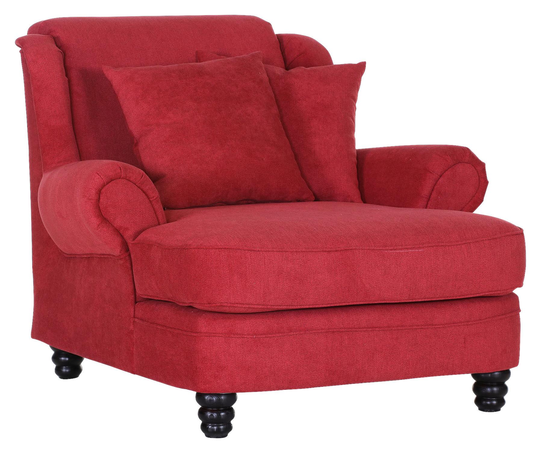 Xxl-sessel Lamour - Dunkelbraun/Rot, KONVENTIONELL, Holz/Textil (125/102/125cm) - Livetastic