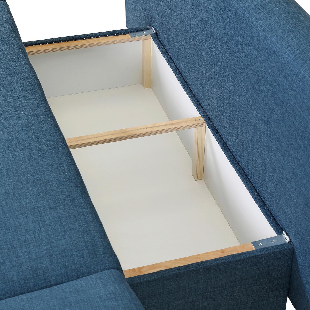 Schlafsofa Sorini, Blau B: 194 Cm - Chromfarben/Blau, Design, Textil (194/73/91cm) - MID.YOU