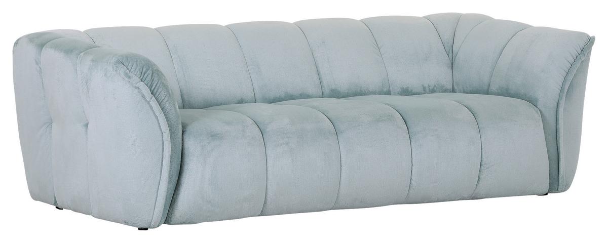 Bigsofa Sabea Mintgrün B: 220 cm - Schwarz/Mintgrün, KONVENTIONELL, Textil (220/67/106cm) - MID.YOU