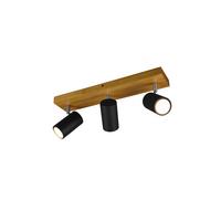 Strahler Marley 3-flammig Verstellbar L: 44 Cm - Schwarz, Design, Holz/Metall (44/16/9cm) - Trio Leuchten
