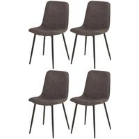 STUHL-SET LOSANNA - Dunkelgrau/Schwarz, MODERN, Textil/Metall (47/84/52cm) - Livetastic