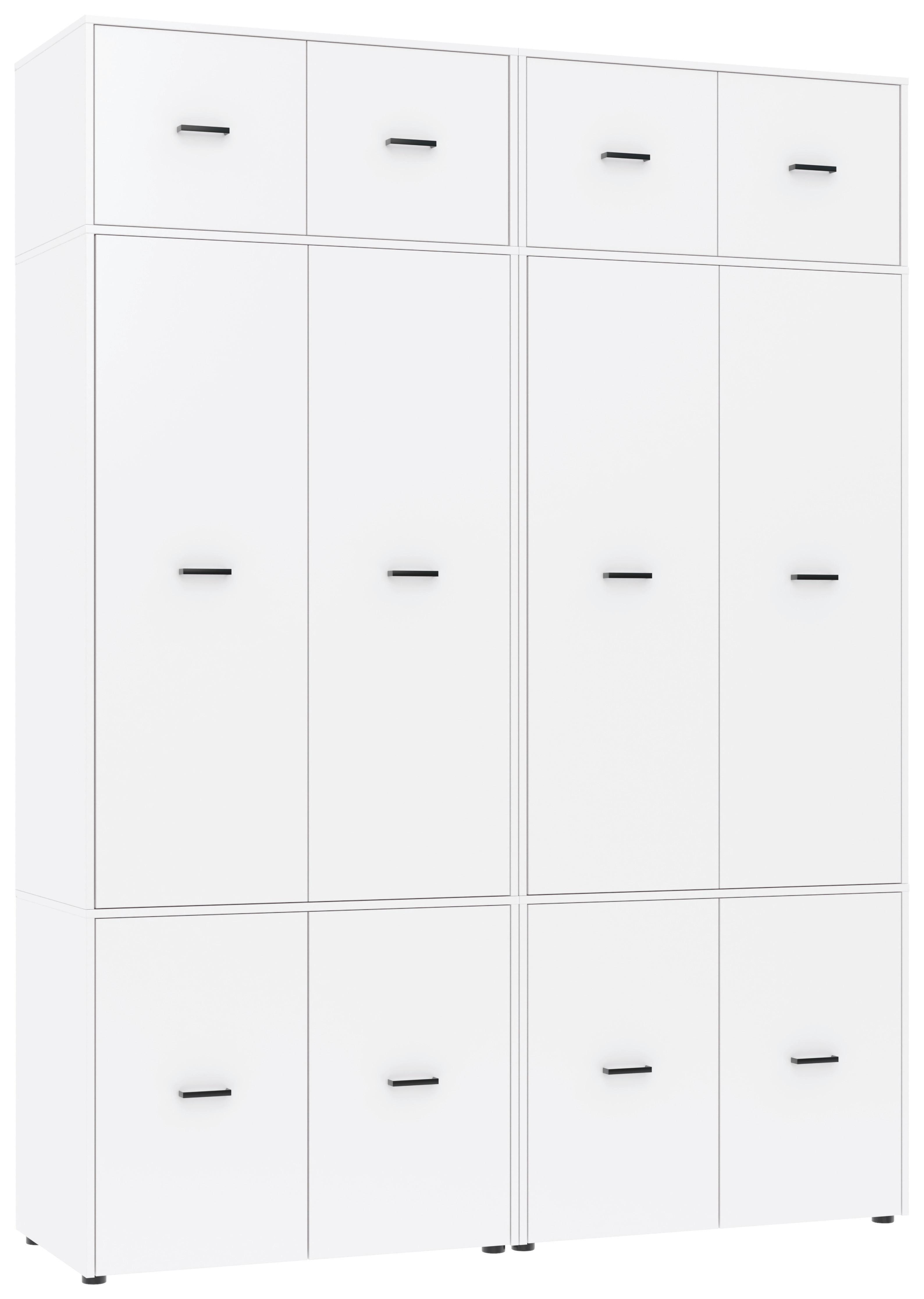 Kleiderschrank Kivo Weiß, B: 180 cm - Weiß, Basics, Holzwerkstoff (180/239,40/52,1cm)