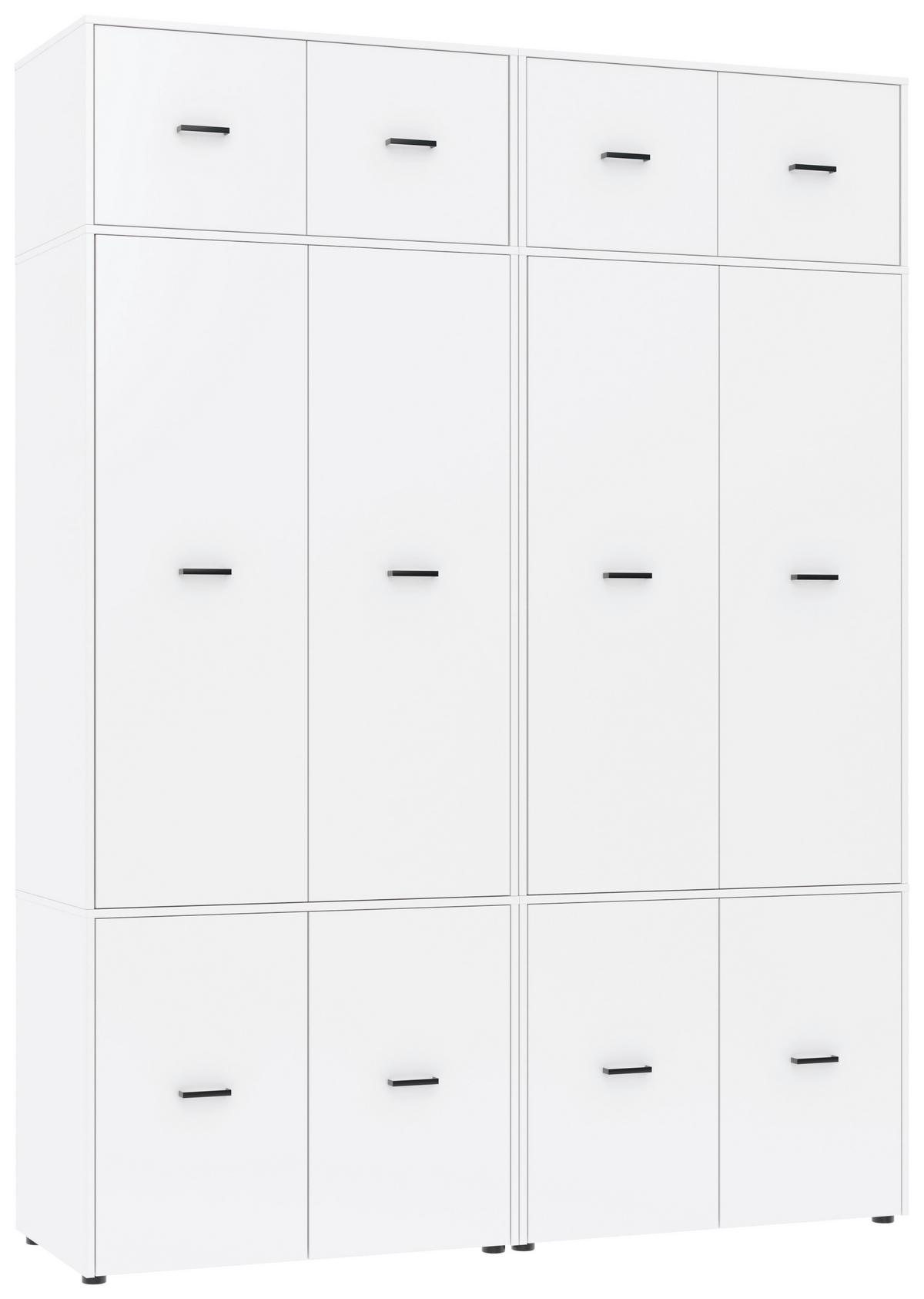 Kleiderschrank Kivo Weiß, B: 180 Cm - Weiß, Basics, Holzwerkstoff (180/239,40/52,1cm)