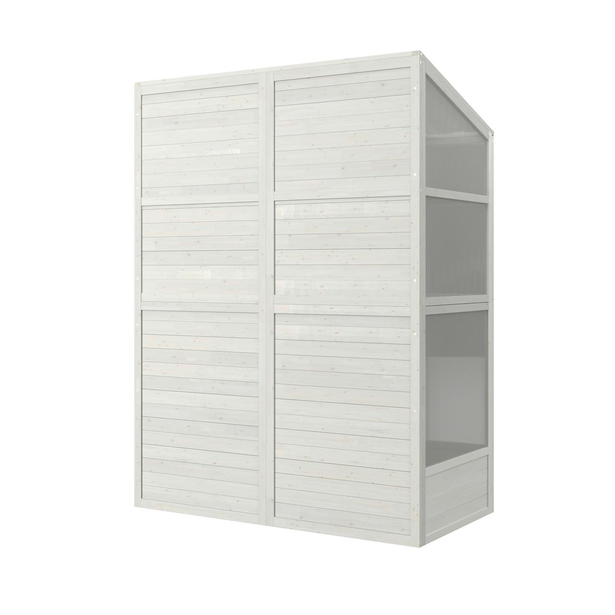 DOMČEK NA NÁRADIE ERIN - biela, Modern, drevo/plast (147/195/74cm) - Bessagi Garden