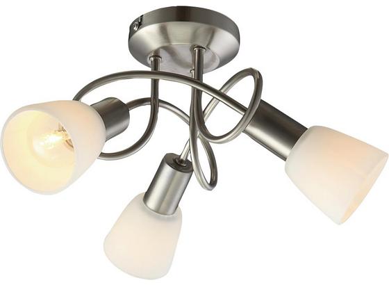 Strahler Pumba - Weiß/Nickelfarben, KONVENTIONELL, Glas/Metall (36/18,5cm) - Ombra Strahler Pumba - Weiß/Nickelfarben, KONVENTIONELL, Glas/Metall (36/18,5cm) - Ombra