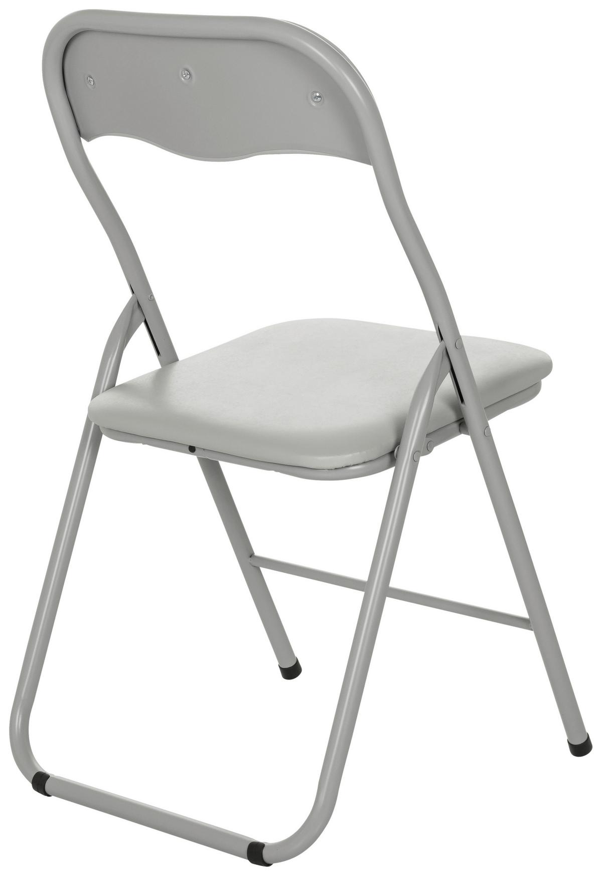 Klappstuhl Tudela Basic Grau B: 44 Cm - Grau, MODERN, Metall (44/81/48cm) - MID.YOU