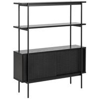 REGÁLOVÝ DIEL ANGUS - čierna, Modern, kov/kompozitné drevo (94/113,8/27cm)