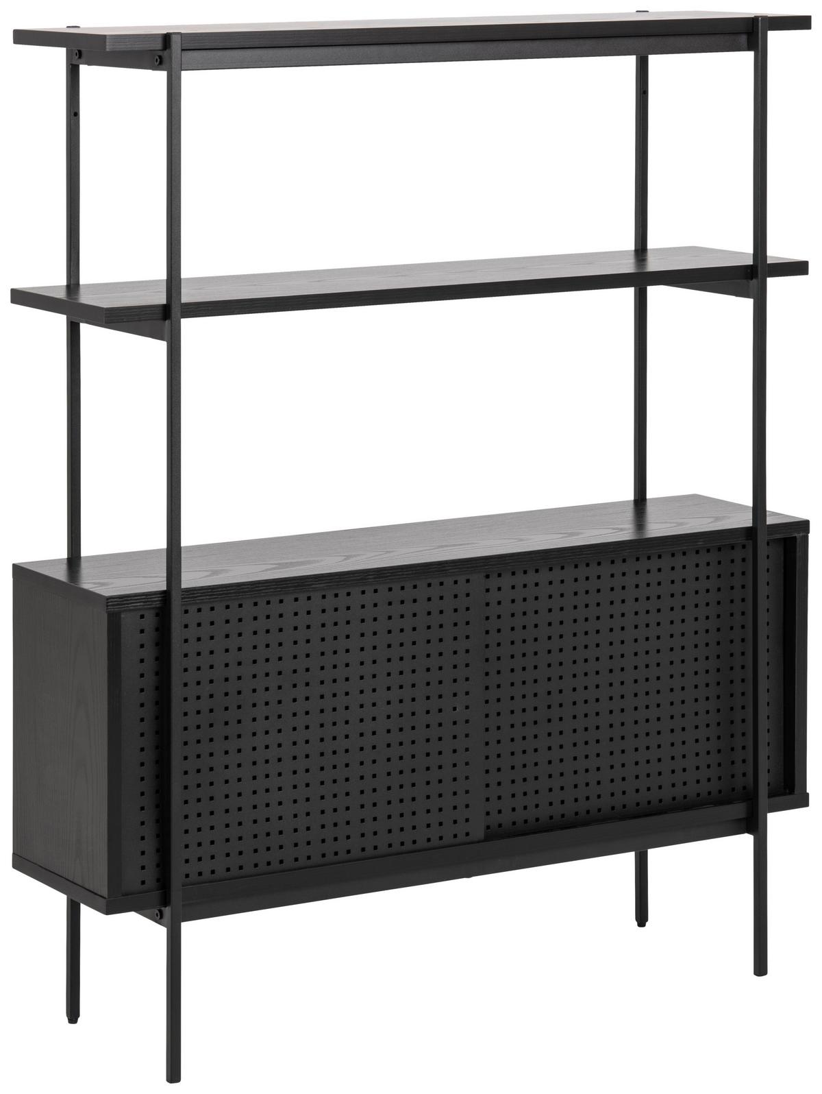 REGÁLOVÝ DIEL ANGUS - čierna, Modern, kov/kompozitné drevo (94/113,8/27cm)