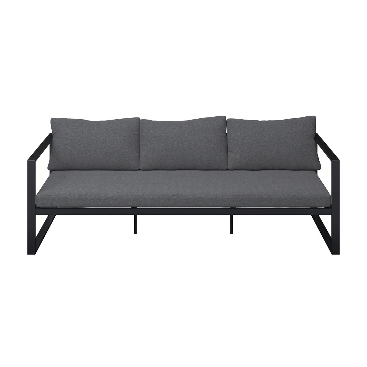 TERASOVÁ SEDACÍ SOUPRAVA AURELIA - antracitová, Moderní, kov/textil - Mömax