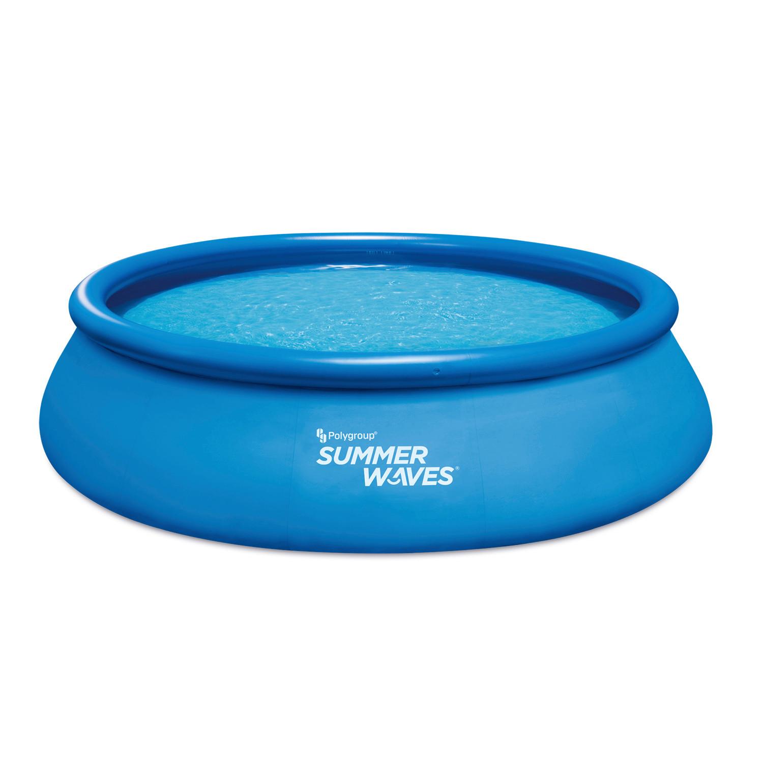Aufstellpool Rund mit Leiter DM: 457 cm - Blau, KONVENTIONELL, Kunststoff (457/107cm)