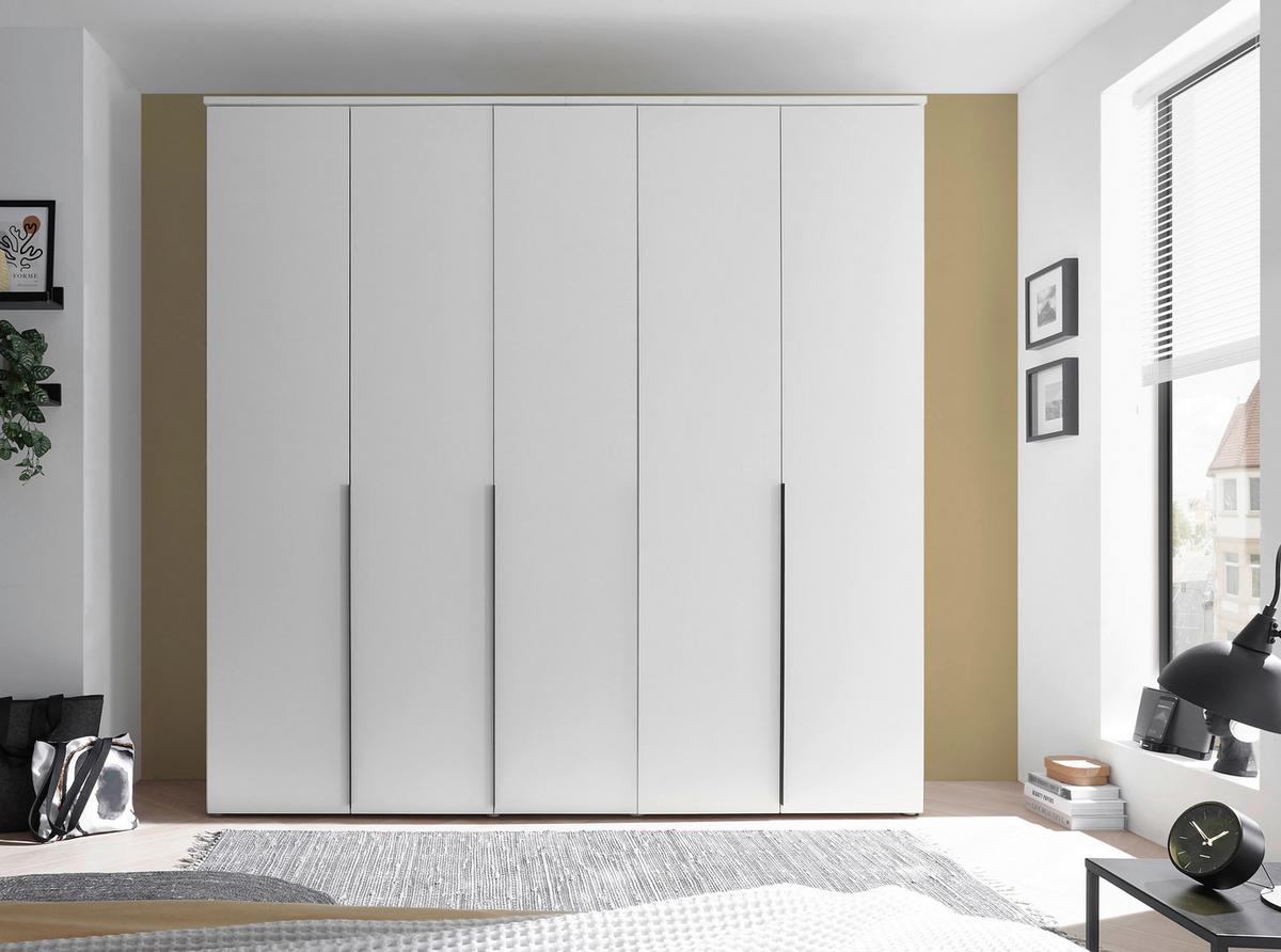 Drehtürenschrank 225 cm Kevo Weiß - Weiß, MODERN, Holzwerkstoff (225/225/52cm) - Carryhome