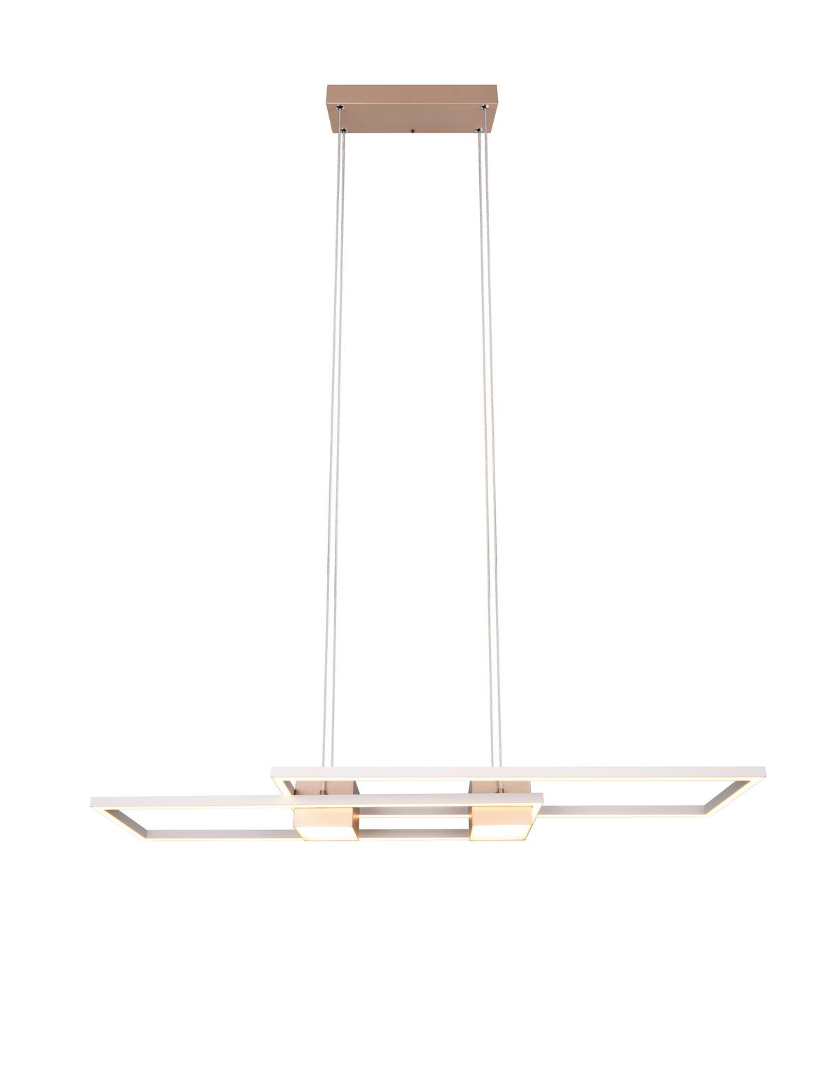 LED-Pendelleuchte 347710465 Albany - Grau/Cappuccino, Design, Metall (100/28/150cm) - Trio Leuchten