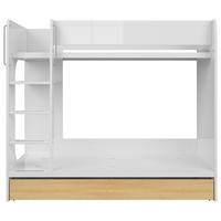 Poschodová posteľ NANDU - biela/biela s vysokým leskom, Modern, kompozitné drevo (80/180cm) - MID.YOU
