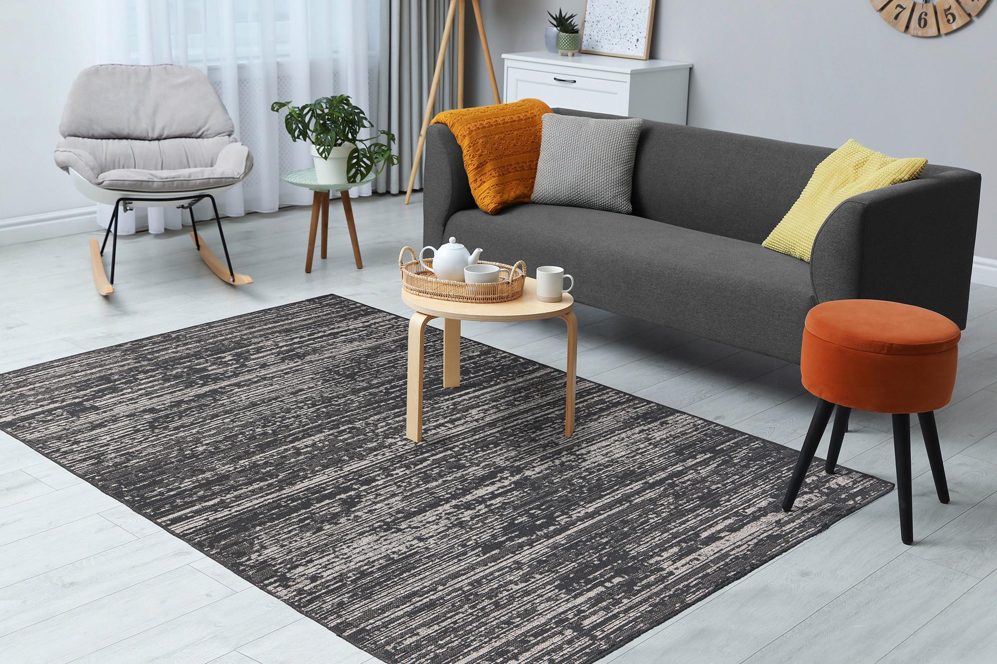 Vintage Teppich Grau Kalevi 160x230 cm - Grau, KONVENTIONELL, Textil (160/230cm)