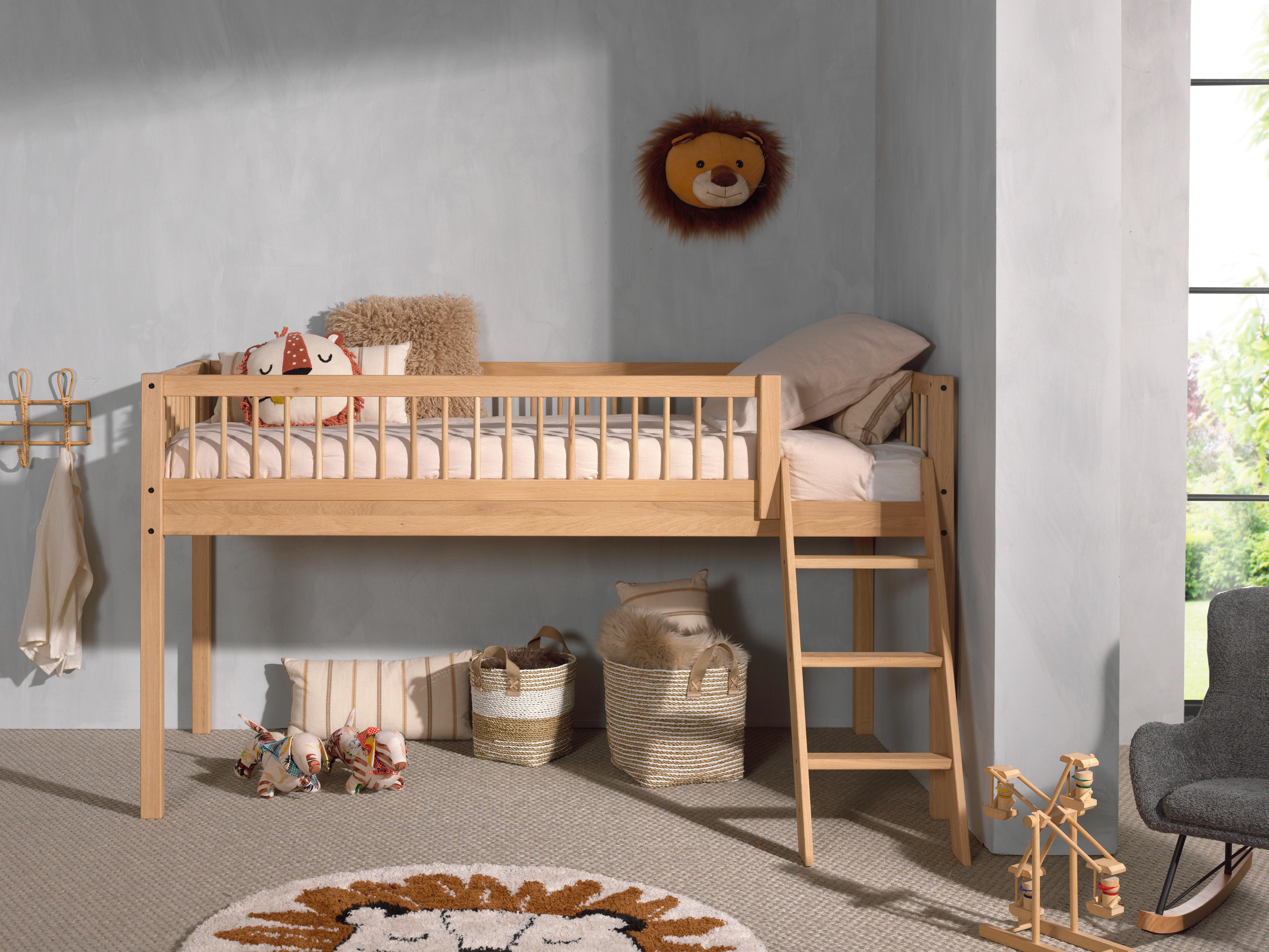 Hochbett Forrest Naturfarben 90x200cm - Naturfarben, MODERN, Holz (90/200cm) - Vipack