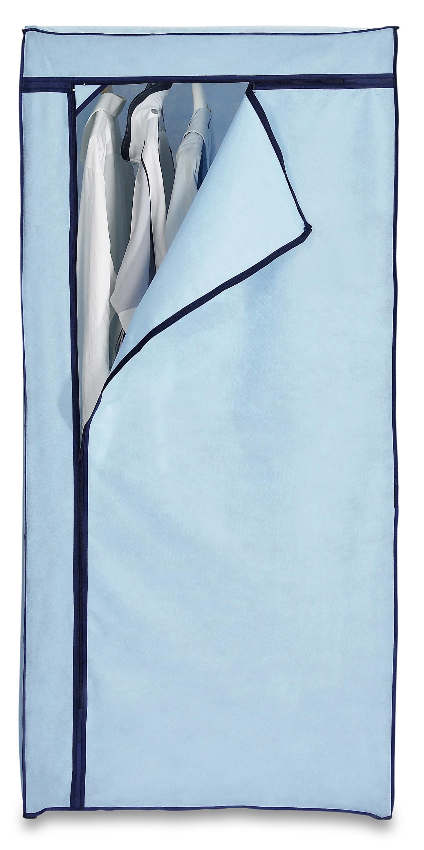 Látková Skriňa Fancy - modrá/čierna, Moderný, kov/textil (75/160/50cm) - Homezone