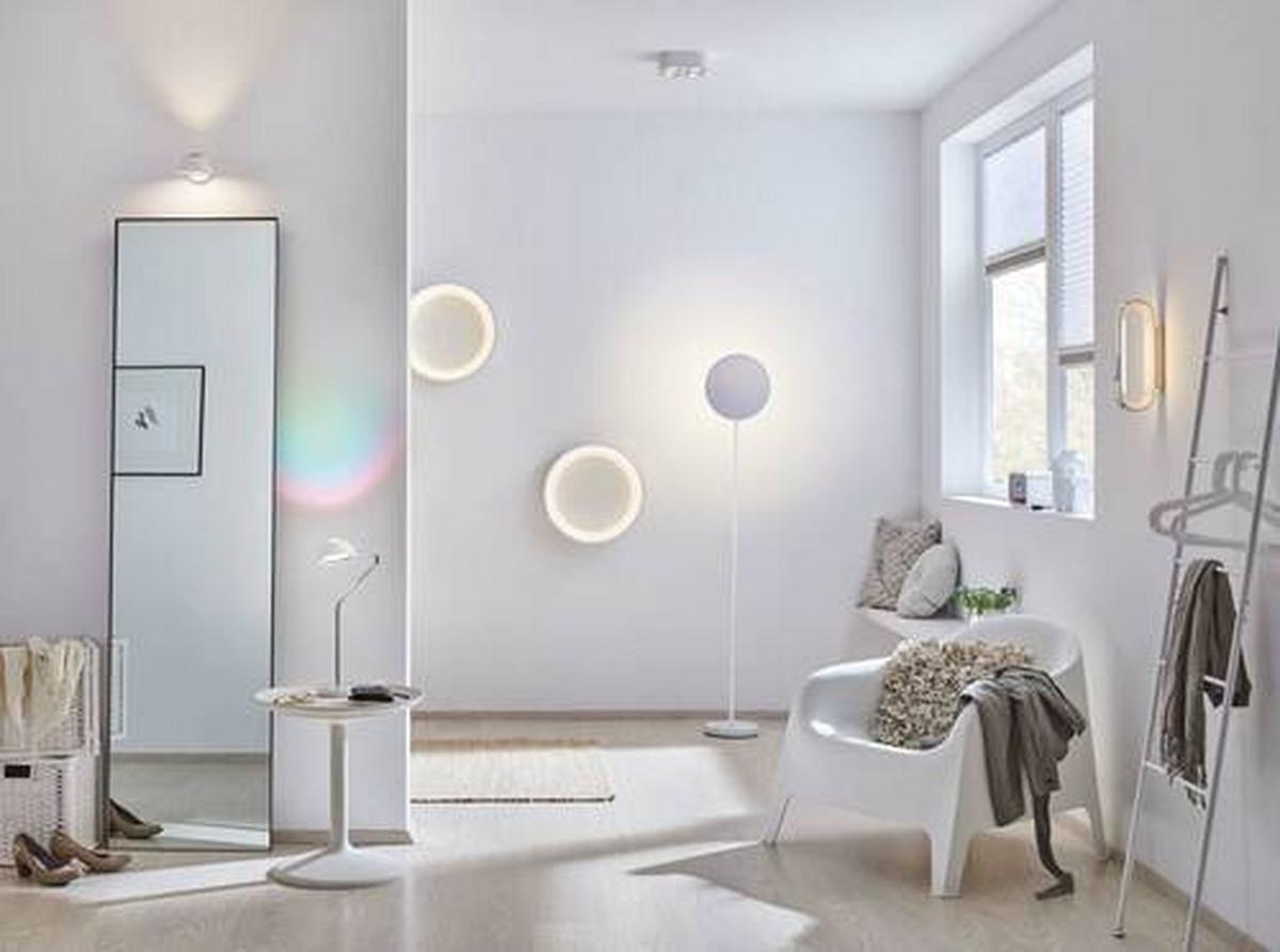LED-Wandleuchte 1-Flammig Weiß - Weiß, Basics, Kunststoff - Paulmann