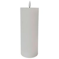Svíčka s LED Mandy, V: 17,5cm - bílá, plast/přírodní materiály (7,5/17,5cm) - Premium Living