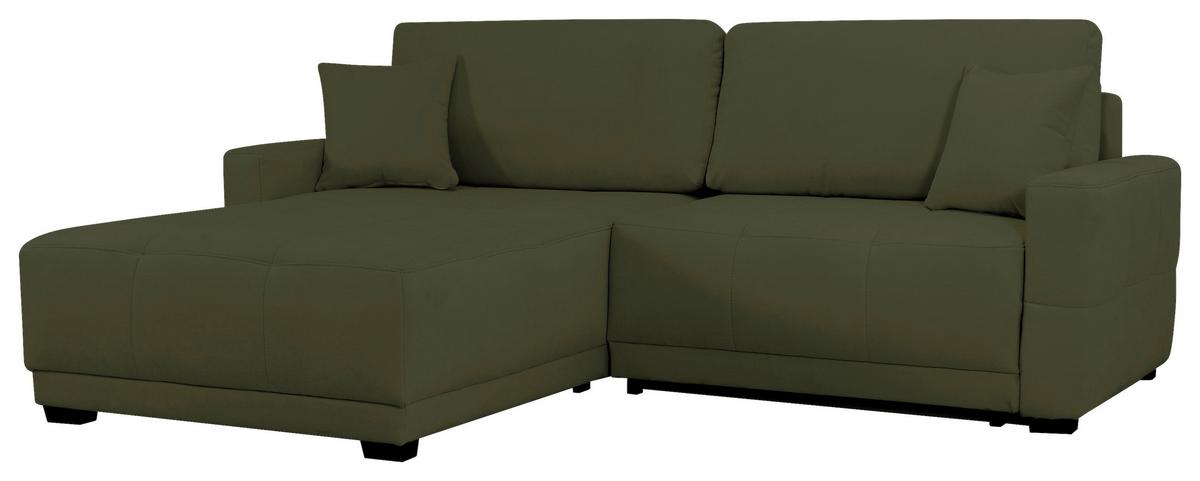 Ecksofa Mount Olivgrün S: 237x186 cm - Olivgrün, Design, Textil (237/186cm) - MID.YOU