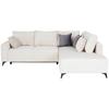 Ecksofa Mit Schlaffunktion Viktor Creme Cord 270x212 Cm - Beige/Creme, MODERN, Textil (270/212cm)
