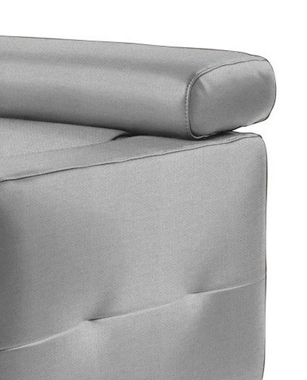 Ecksofa Sammy Hellgrau - Chromfarben/Hellgrau, Design, Textil (169/226cm) - Livetastic
