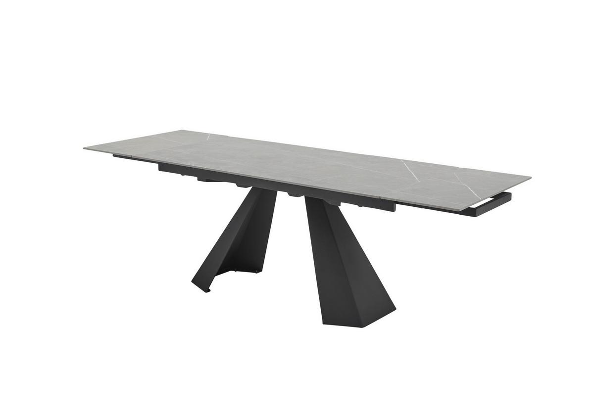 Esstisch Mitch - Hellgrau/Schwarz, MODERN, Keramik/Metall (160-240/90/76cm) - MID.YOU