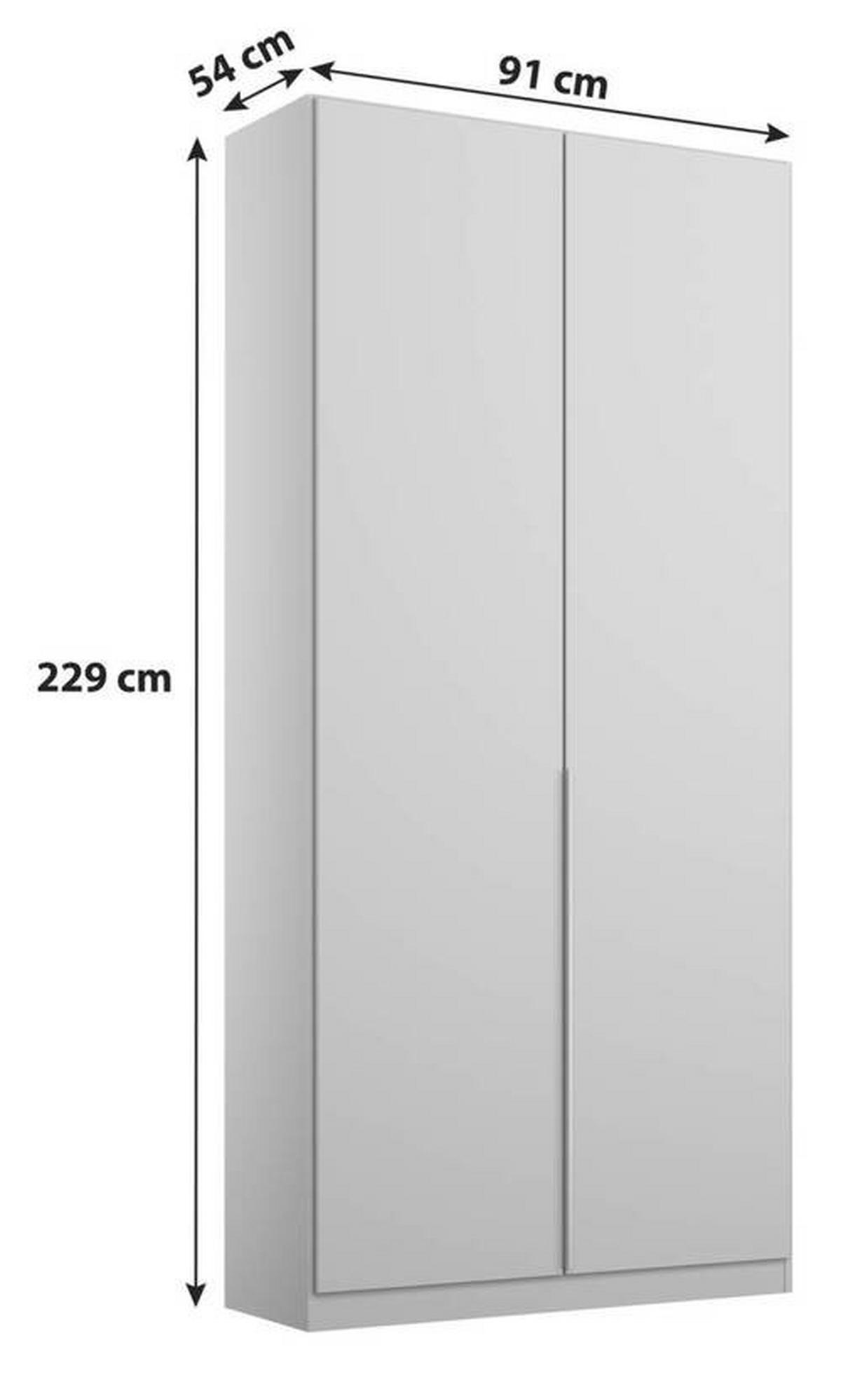 Drehtürenschrank 91cm Alabama, Sonoma Eiche Dekor - Sonoma Eiche, MODERN, Holzwerkstoff (91/229/54cm) - Rauch Möbel