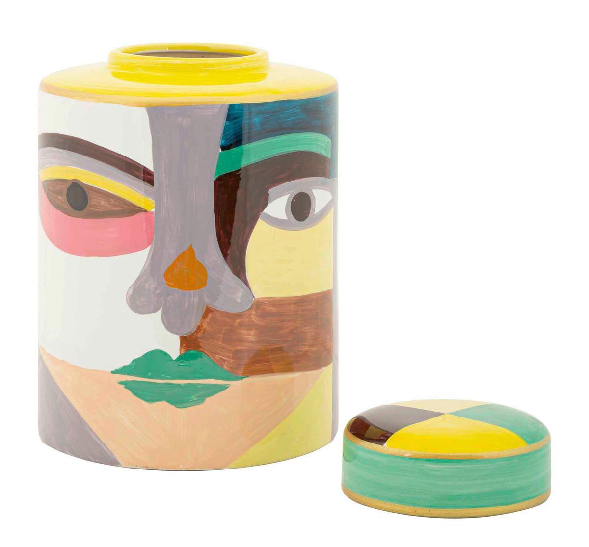 Vase Pot Piccassy Color Top Multicolor B: 19 cm - Multicolor, Basics, Keramik (19/28/19cm)