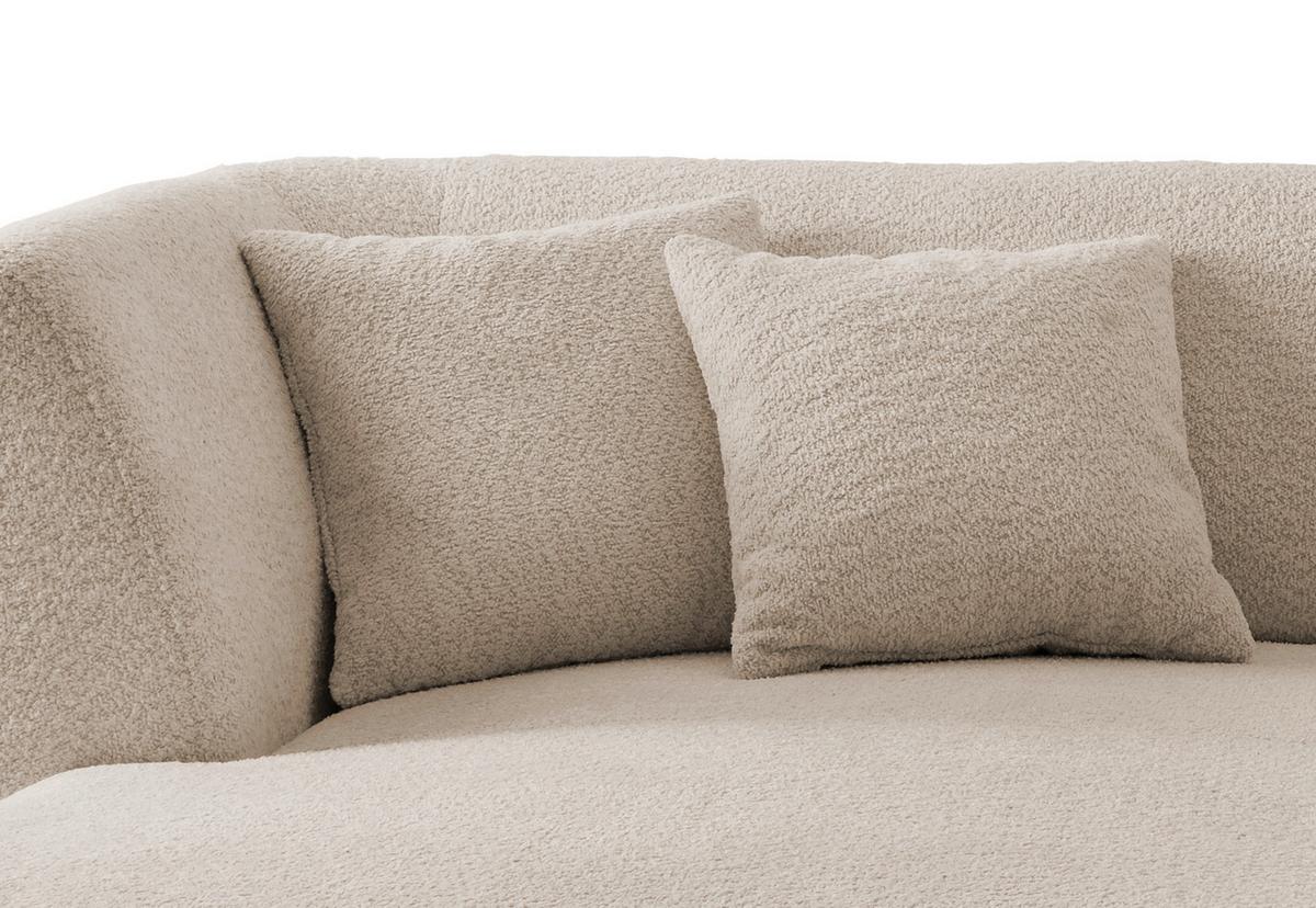 Ecksofa Colori Beige S: 160/264 Cm - Beige/Schwarz, MODERN, Holz/Textil (160/264cm) - MID.YOU