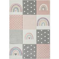 Kinderteppich Pastel Kids 40049 - Hellgrau/Altrosa, Basics, Textil (80/150cm)
