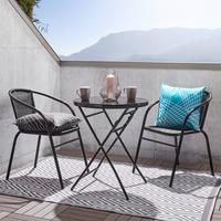 ZÁHRADNÝ STÔL SAM, P/V: 60/70cm - antracitová, kov/plast (60/70cm) - Modern Living