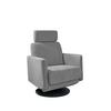 Relaxsessel Centrale T: 87-154 cm, Silberfarben - Silberfarben/Schwarz, MODERN, Textil (77/105/87-154cm) - Livetastic