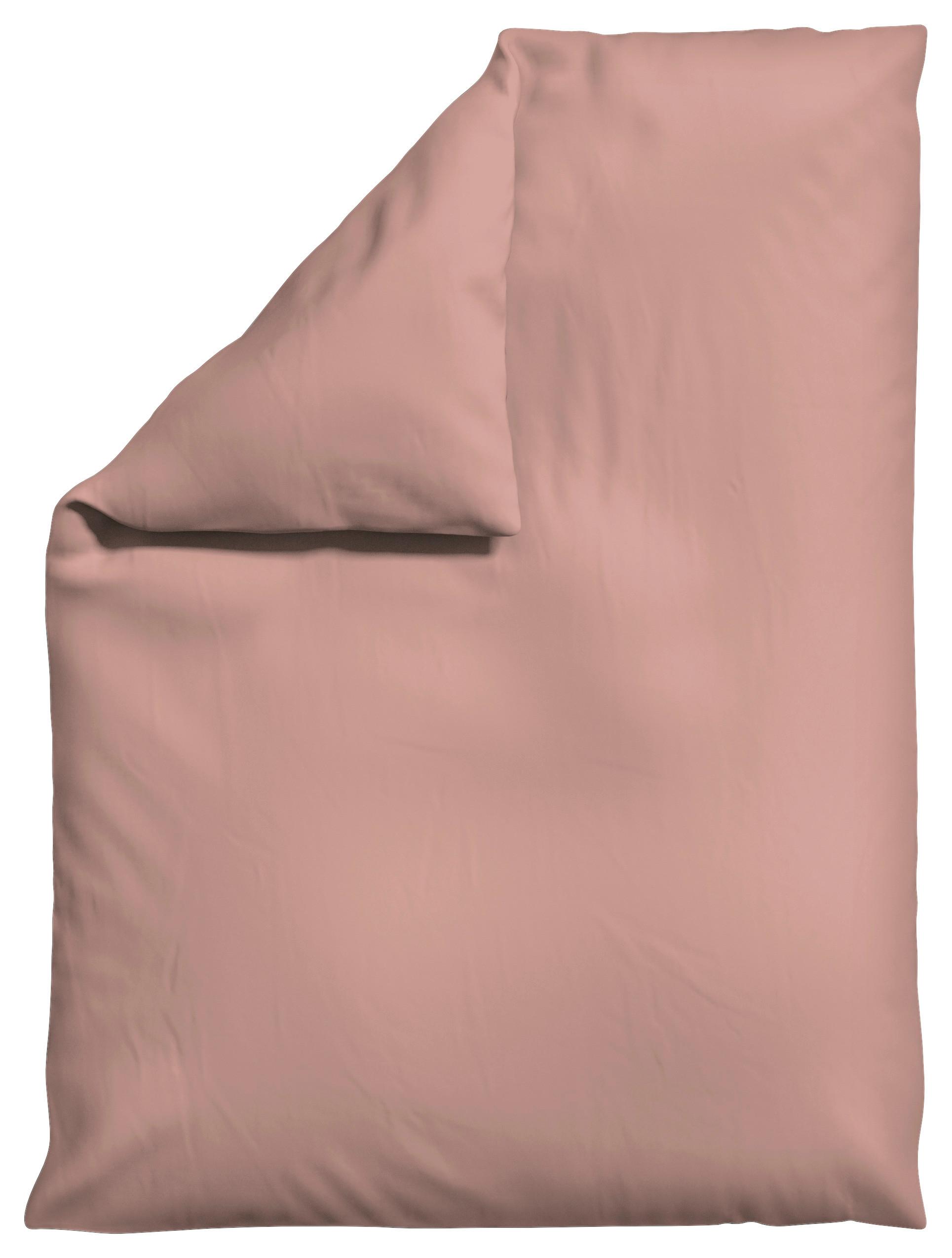 BETTDECKENBEZUG WOVEN SATIN - Dunkelrosa, Basics, Textil (155/220cm) - Schlafgut