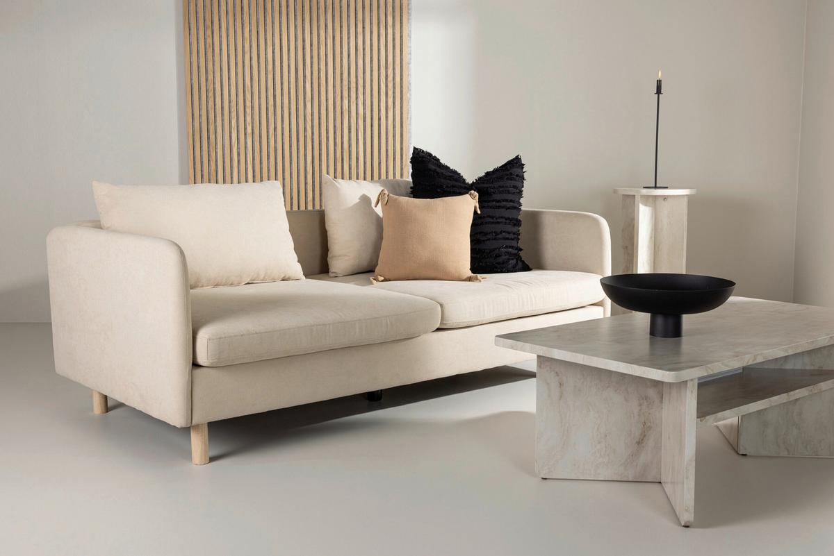 2-sitzer-sofa Zero Beige B: 197cm - Beige, MODERN, Holz/Textil (197/83/102cm) - Livetastic