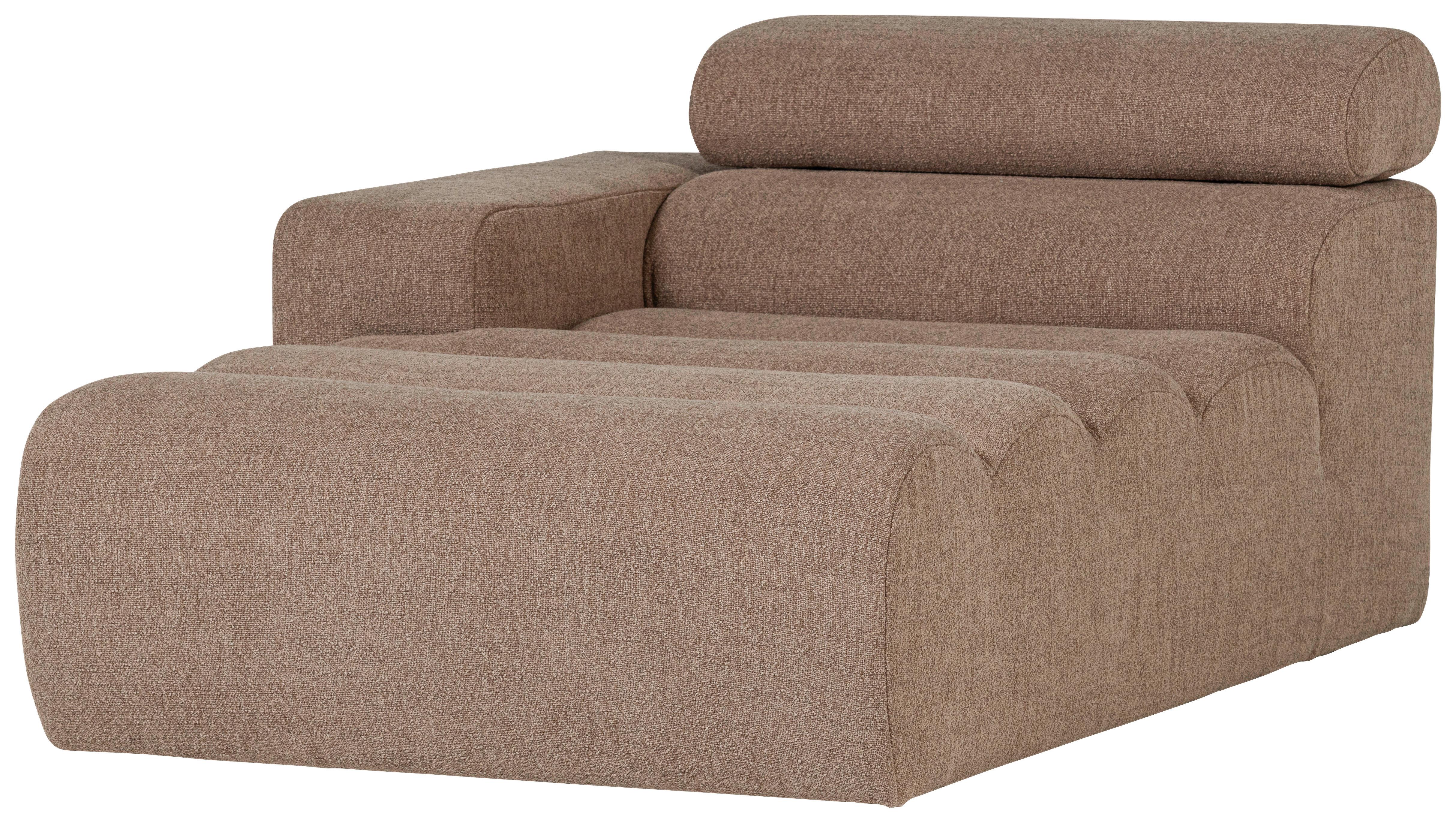 Sofaelement Novi Taupe B: 109cm - Taupe/Schwarz, Design, Textil (109/86/173cm) - Livetastic